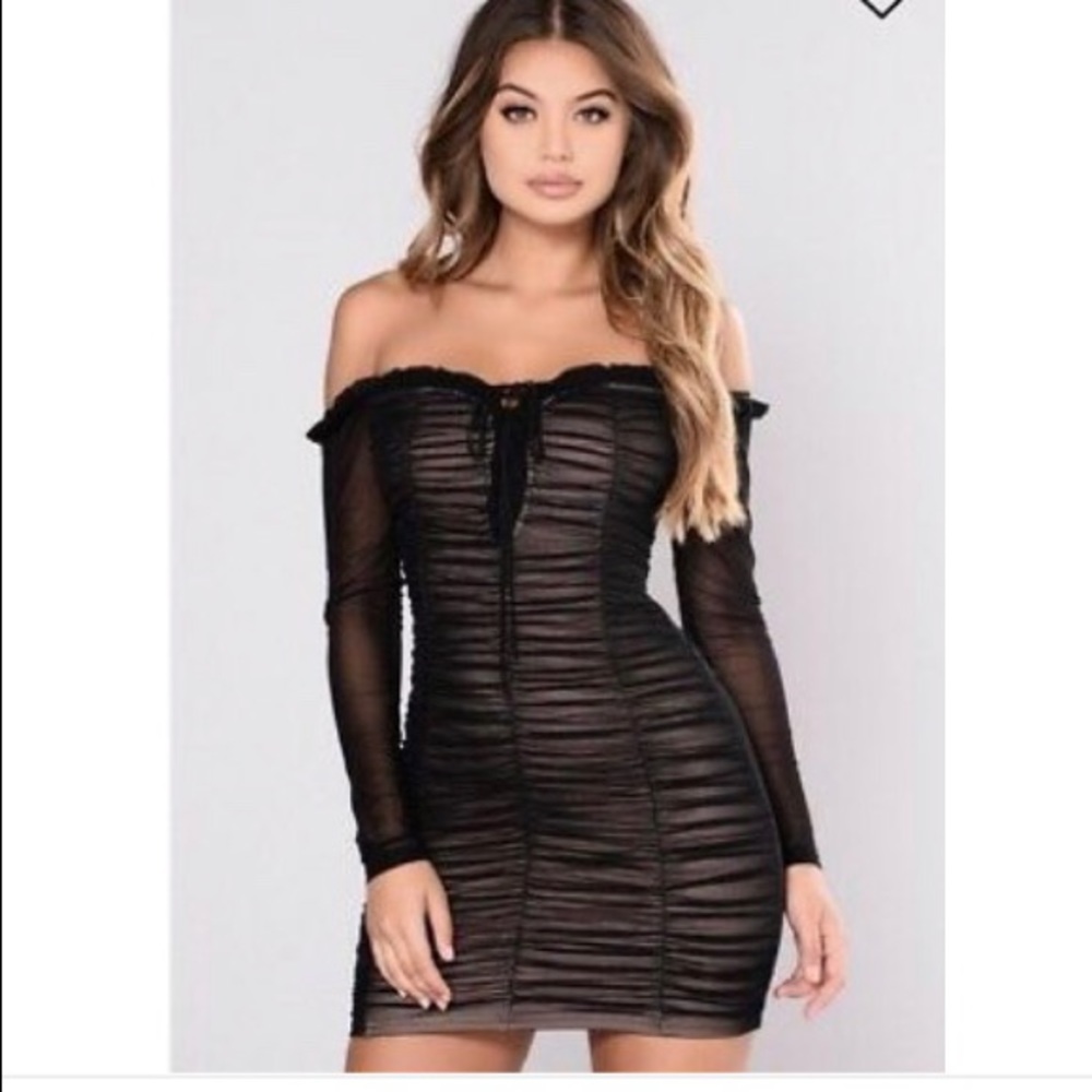 Black mesh super nova dress size small